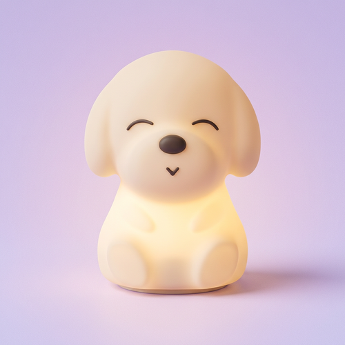 Hund silikone natlampe